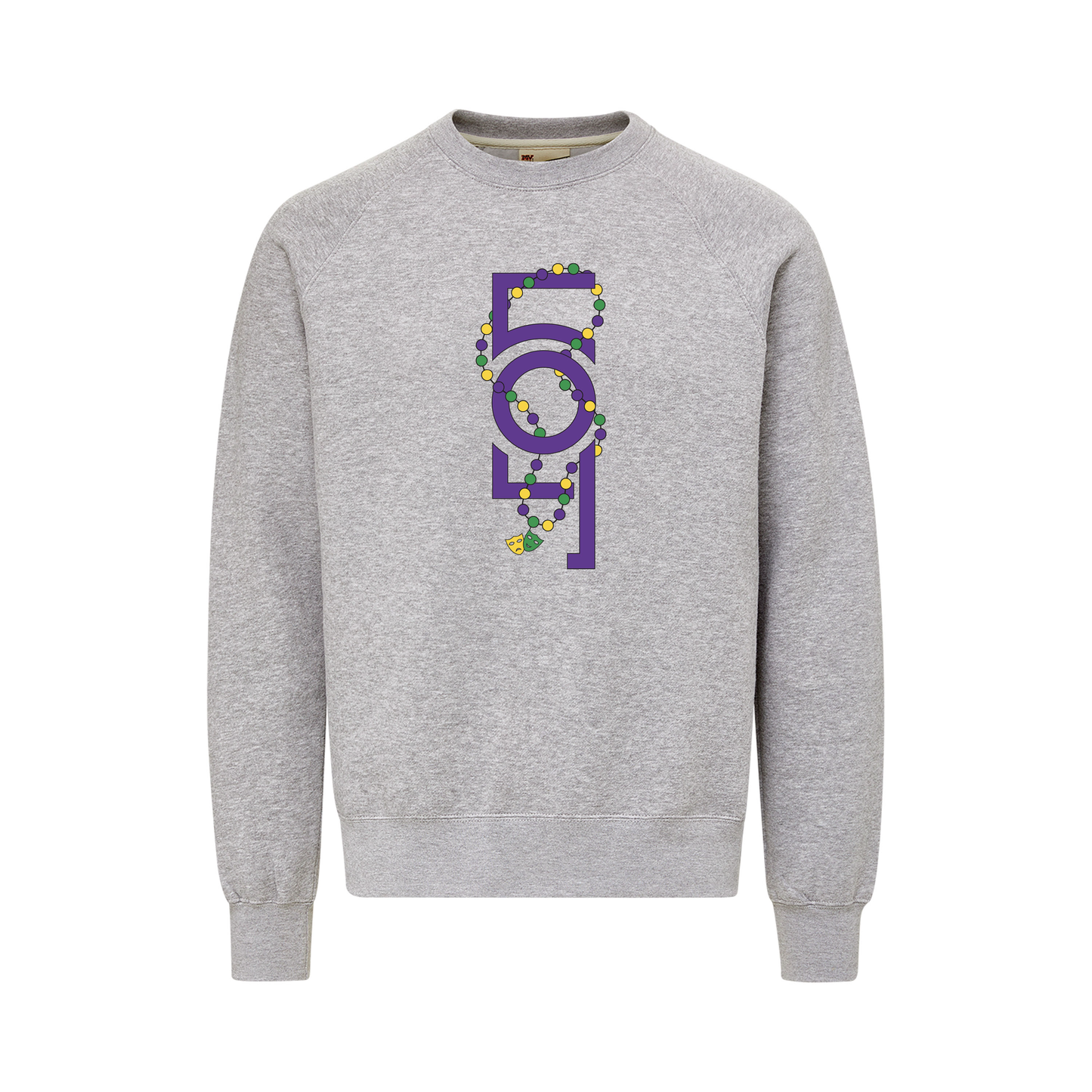 504 Mardi Gras Crew Grey Sweatshirt