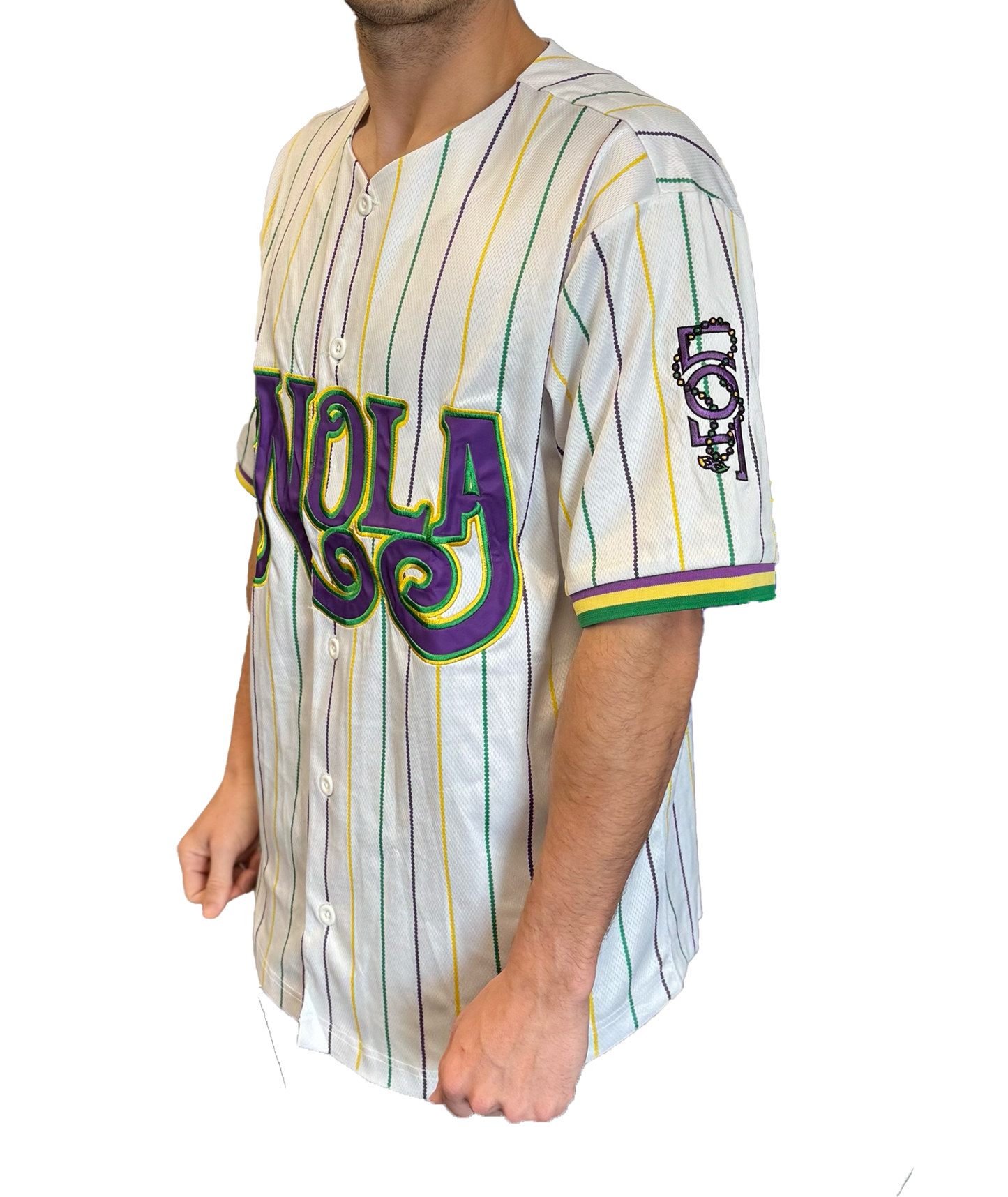 Nola Mardi Gras Baseball Jersey