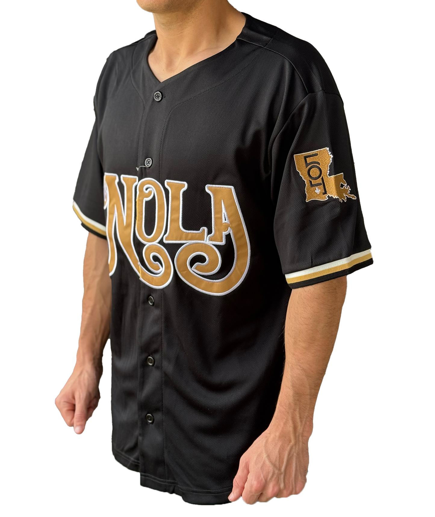 Nola Black Baseball Jersey