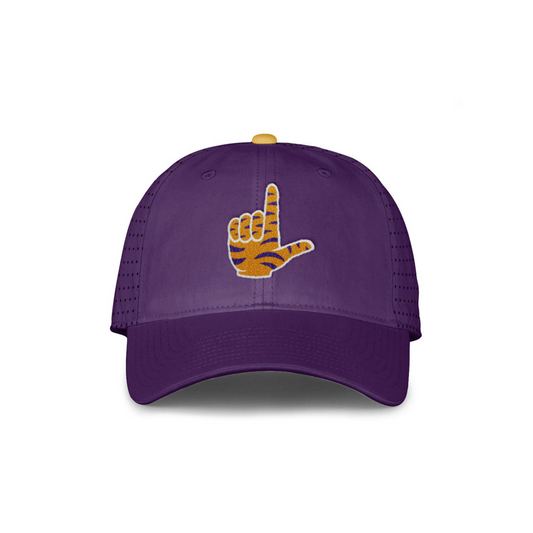 Tiger L Purple Perforated Dad Hat