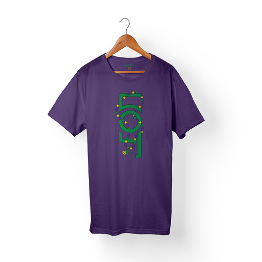 Nola Mardi Gras Heather Purple Tee