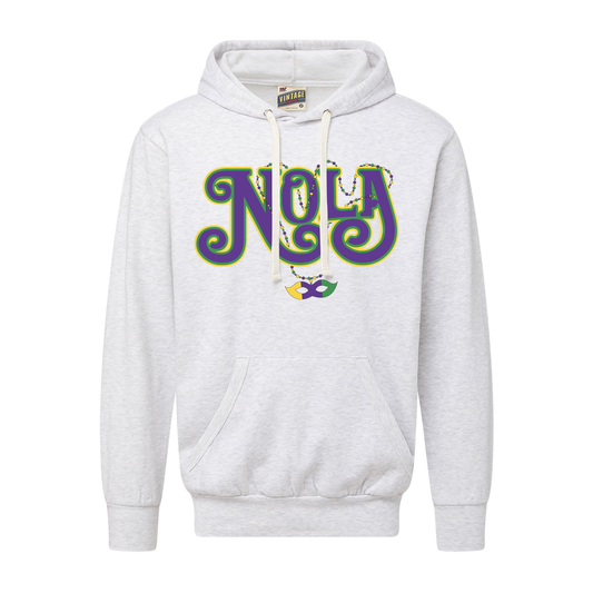 Nola Mardi Gras Ash Hooded Sweatshirt