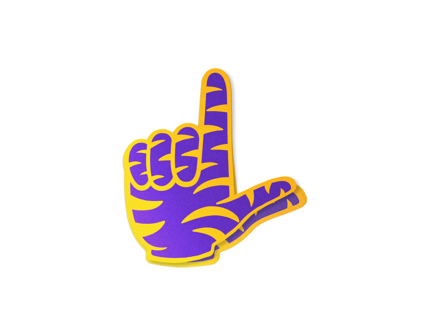 Tiger L Purple Sticker