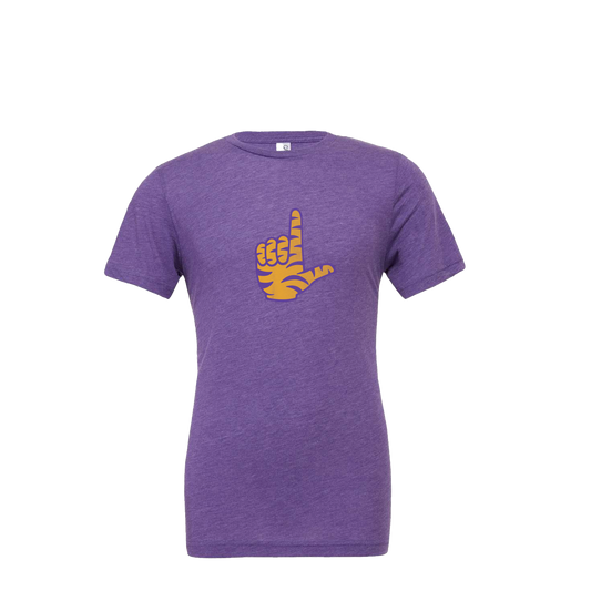 Tiger L Heather Purple Tee